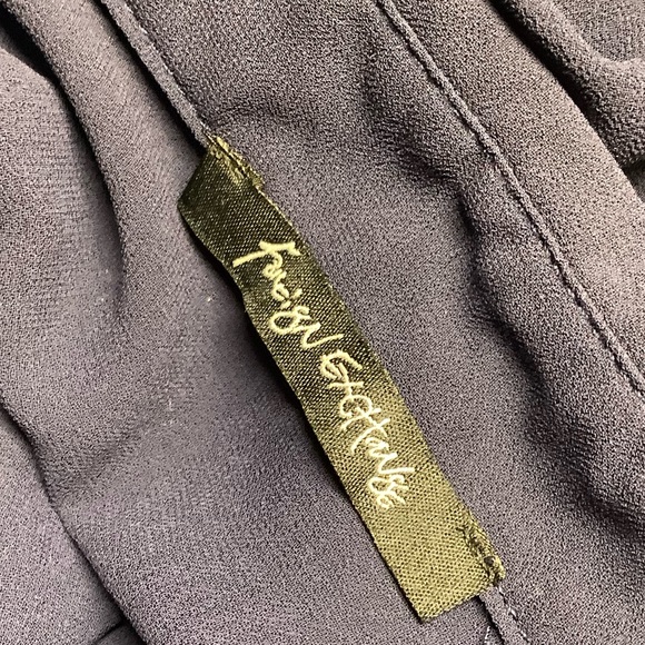 Foreign Exchange Button Down Sheer Embellished S/M - Picture 4 of 12